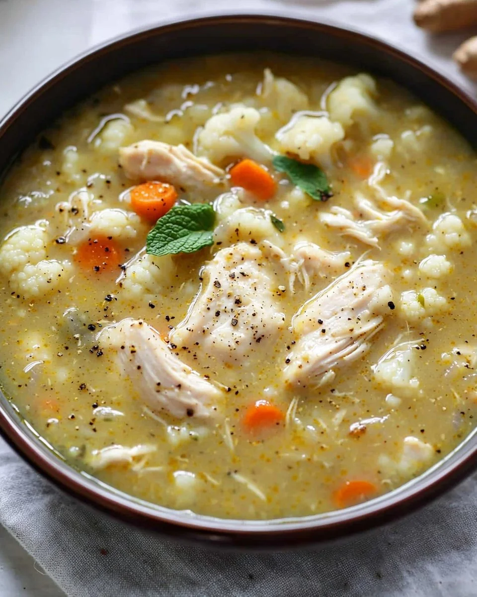 30-Minute Anti-Inflammatory Cauliflower Chicken Soup Recipe