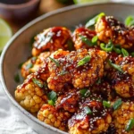 Air-fried Korean Chili Cauliflower dish with Gochujang sauce