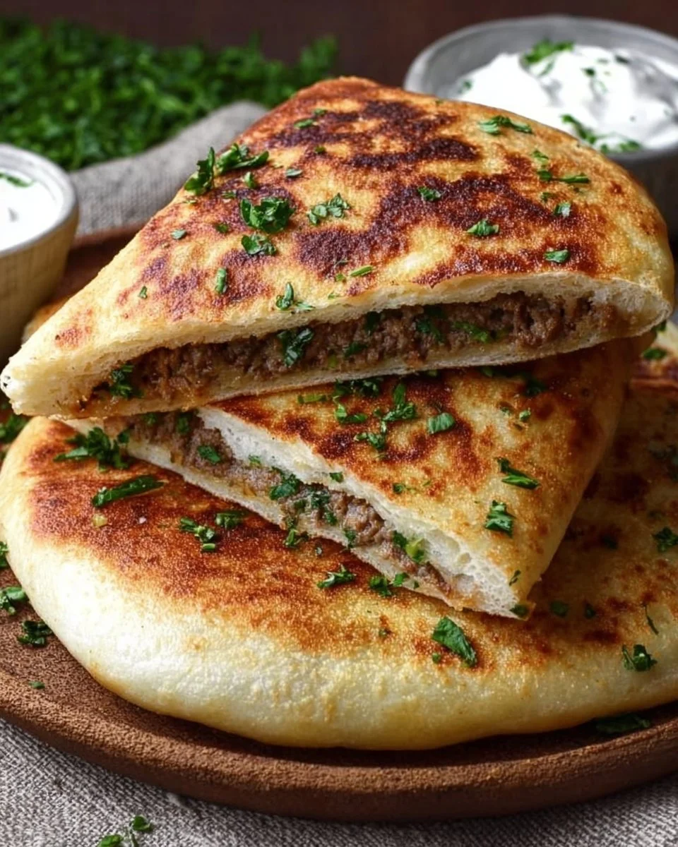 Arayes Lebanese Stuffed Pita