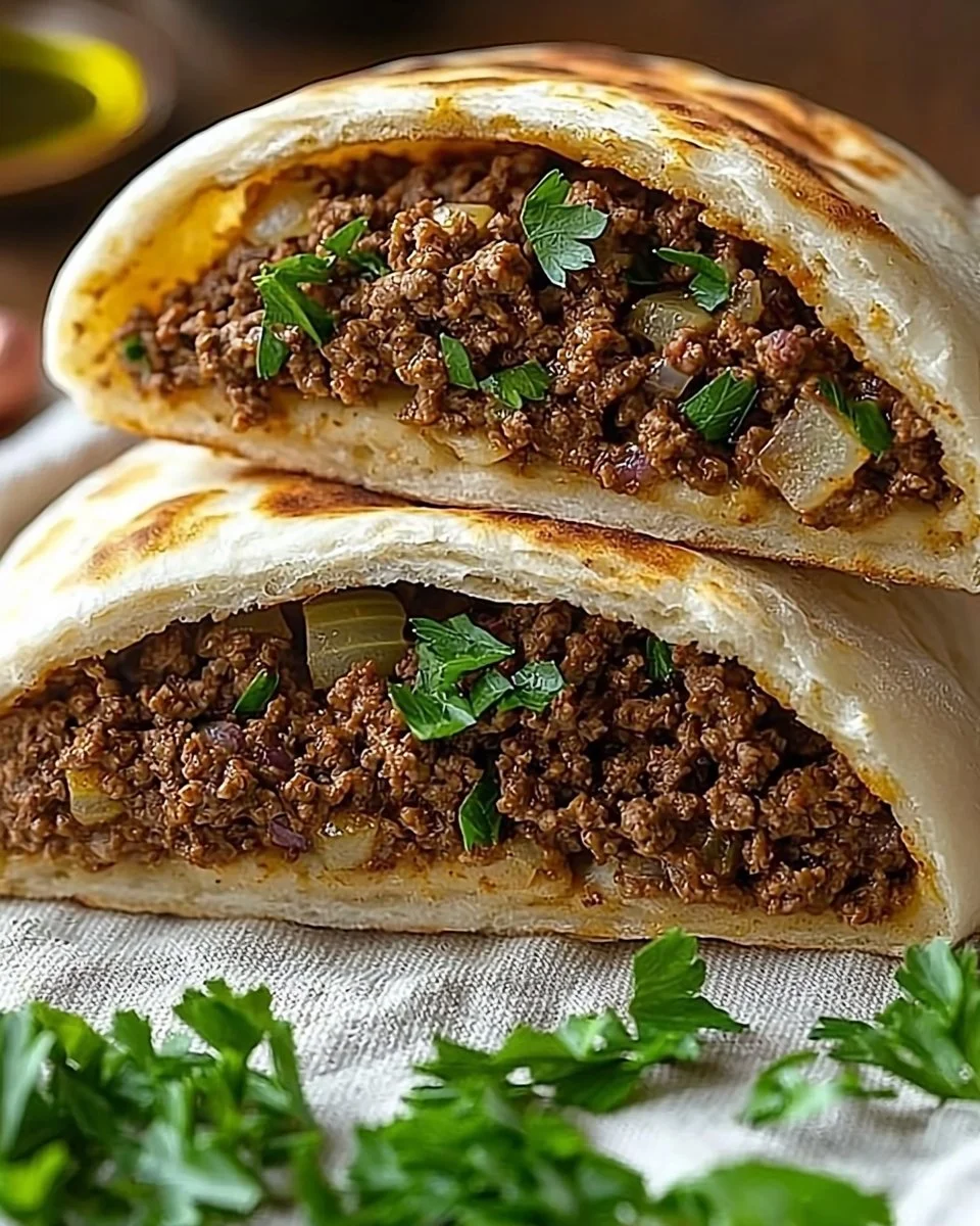 Arayes Lebanese Stuffed Pita