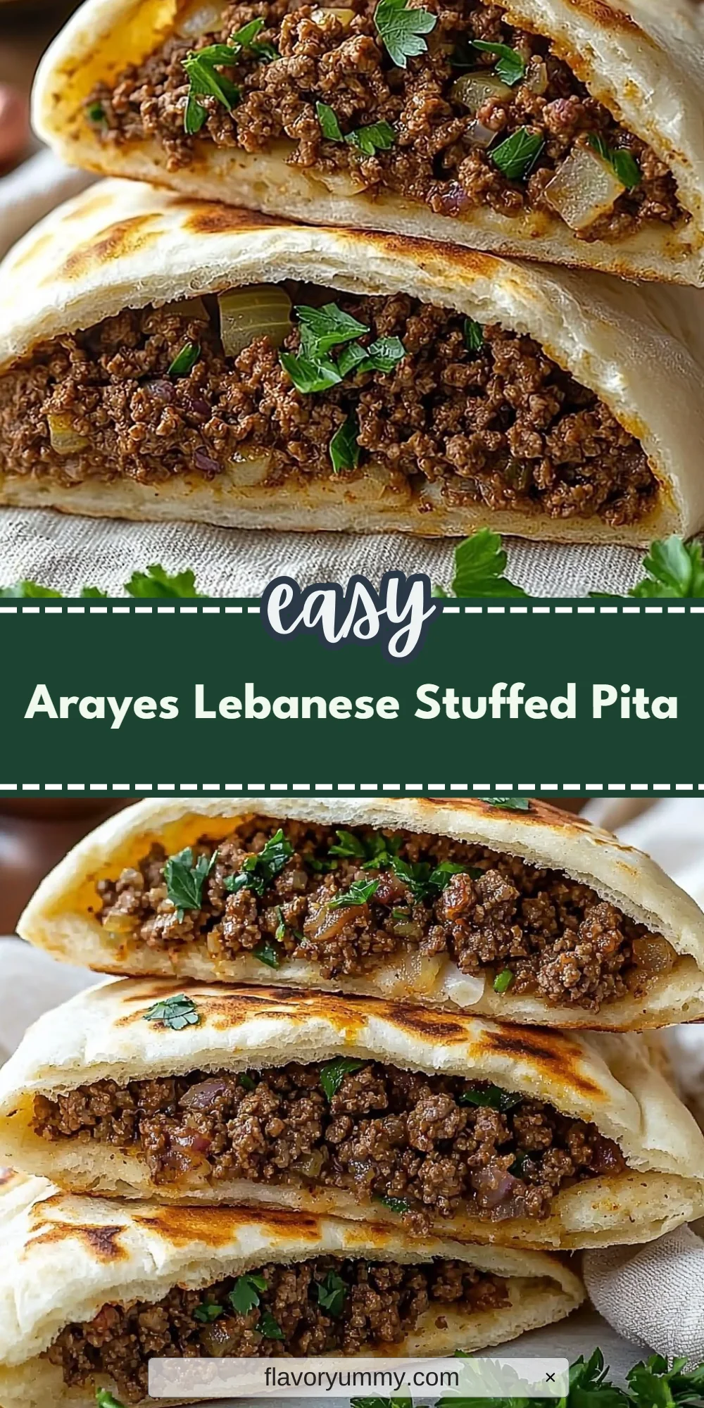 Arayes Lebanese Stuffed Pita