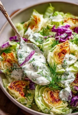 Delicious cabbage salad with yogurt dressing served in a bowl