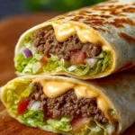 Delicious Big Mac Wraps served on a plate with fresh ingredients