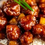 Delicious brown sugar pineapple chicken served with vibrant vegetables