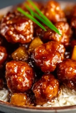 Delicious brown sugar pineapple chicken served with vibrant vegetables