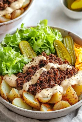 Delicious and colorful Burger Bowls filled with fresh ingredients and savory flavors.