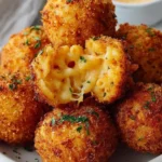 Air fryer fried macaroni and cheese balls from Cheesecake Factory