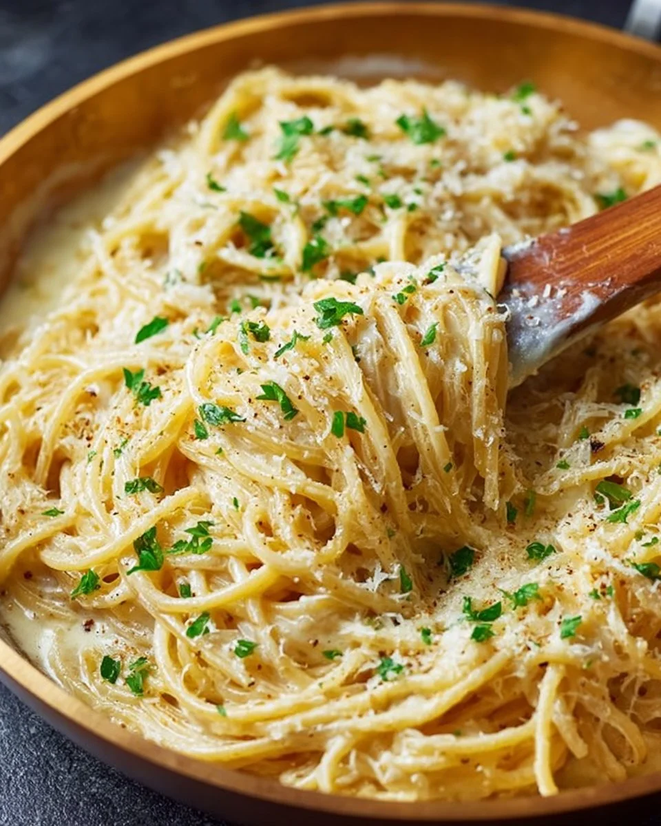 Cheesy Garlic Parmesan Spaghetti