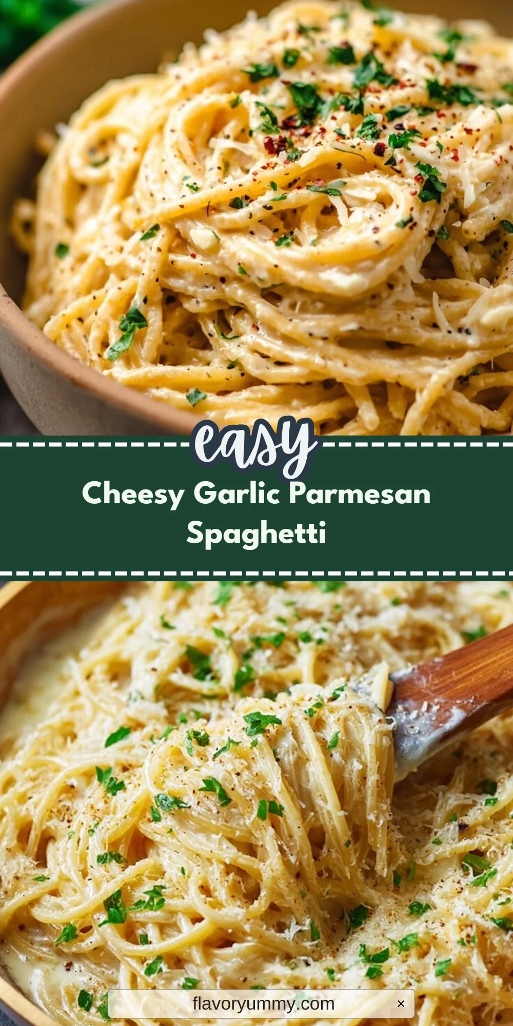 Cheesy Garlic Parmesan Spaghetti