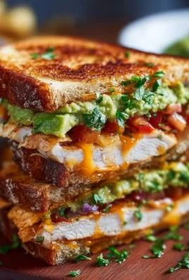 Delicious Chicken Avocado Melt sandwich with fresh ingredients