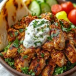 Delicious Chicken Shawarma served with creamy garlic sauce.
