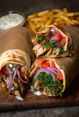 Delicious Chicken Shawarma Wrap with marinated chicken and fresh ingredients
