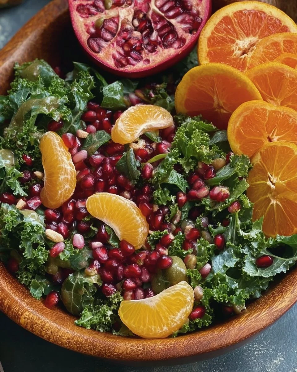 Citrus Pomegranate Kale Salad