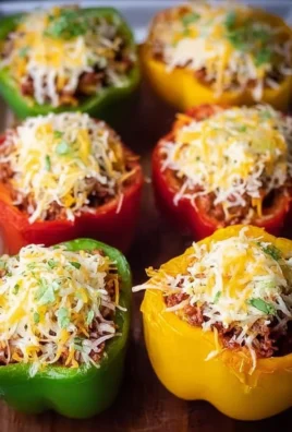 Delicious classic stuffed peppers filled with savory ingredients.