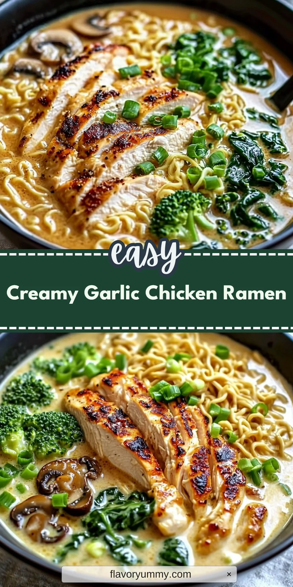 Creamy Garlic Chicken Ramen