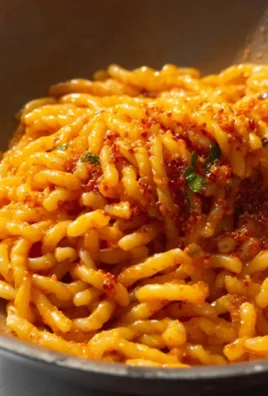 Creamy Gochujang Pasta with a rich sauce and colorful vegetables