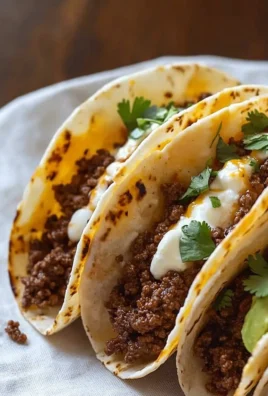 Delicious crispy ground beef tacos served with fresh toppings