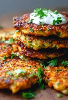Crispy vegetable fritters served on a plate with dipping sauce