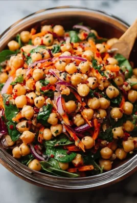 Crunchy Thai Chickpea Salad with vibrant vegetables and herbs in a bowl