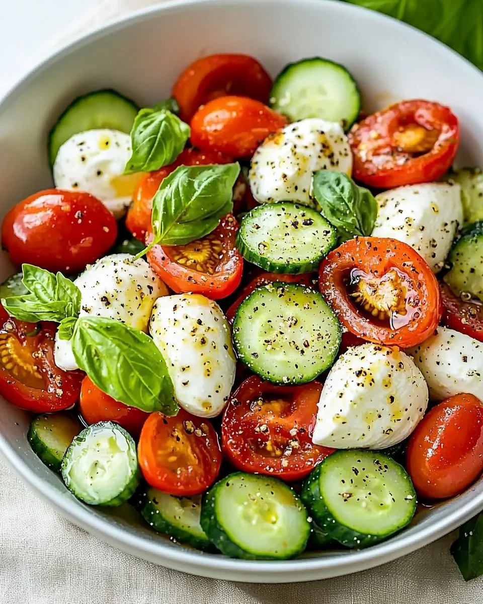 Cucumber Caprese Salad