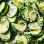 Fresh Cucumber Dill Salad with cucumbers, dill, and a light dressing
