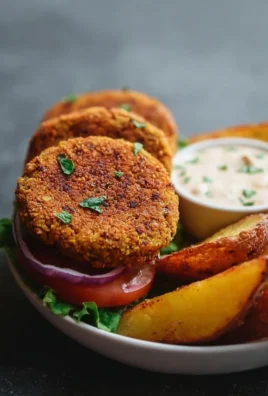Six-ingredient lentil burgers cooked and ready to serve on a plate