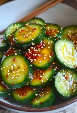 Easy Asian cucumber salad with sesame dressing and fresh vegetables.
