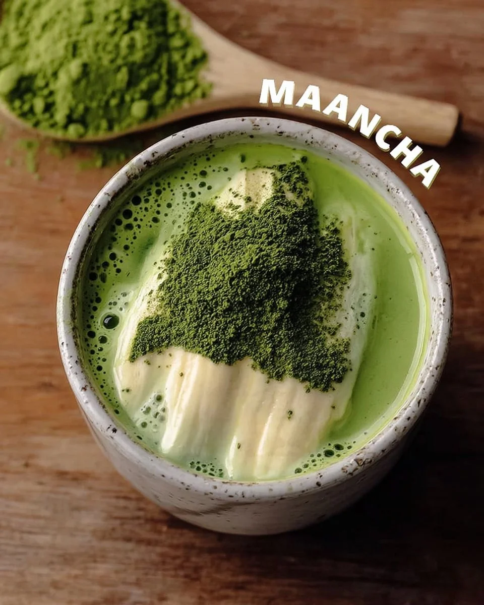 Easy Banana Cream Matcha Latte
