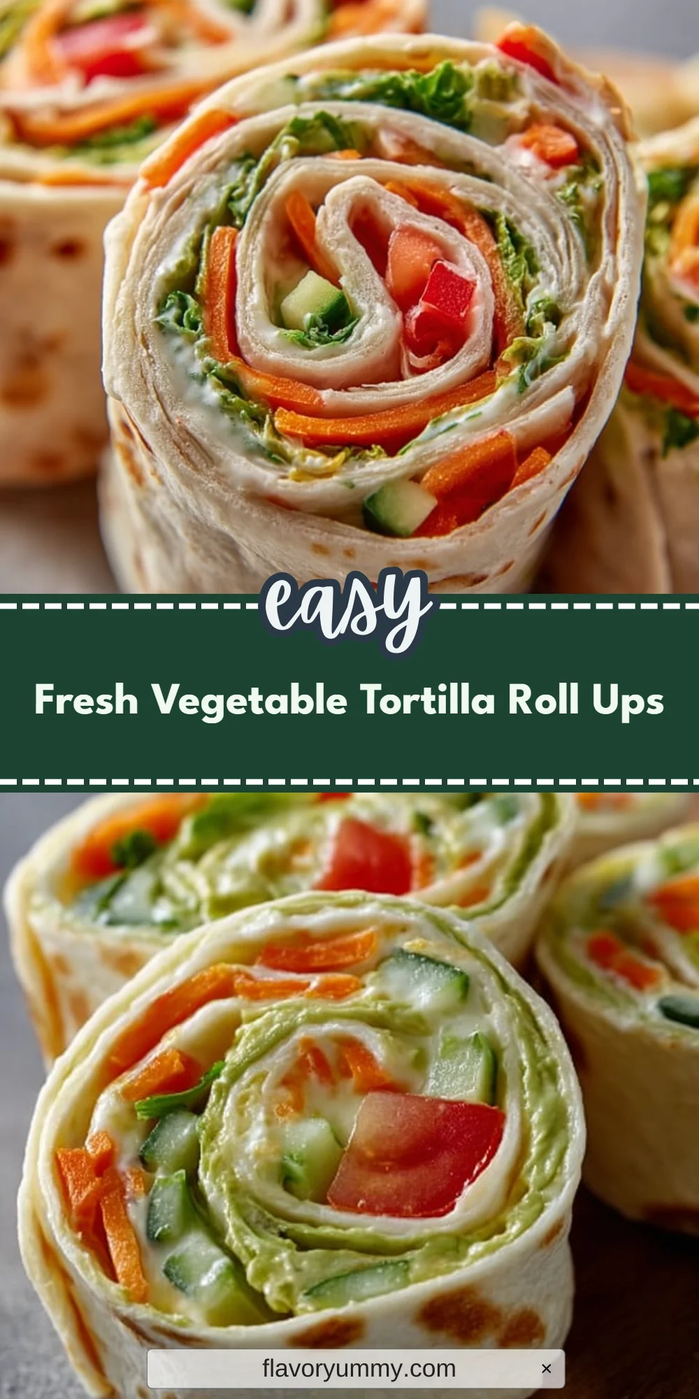 Fresh Vegetable Tortilla Roll Ups