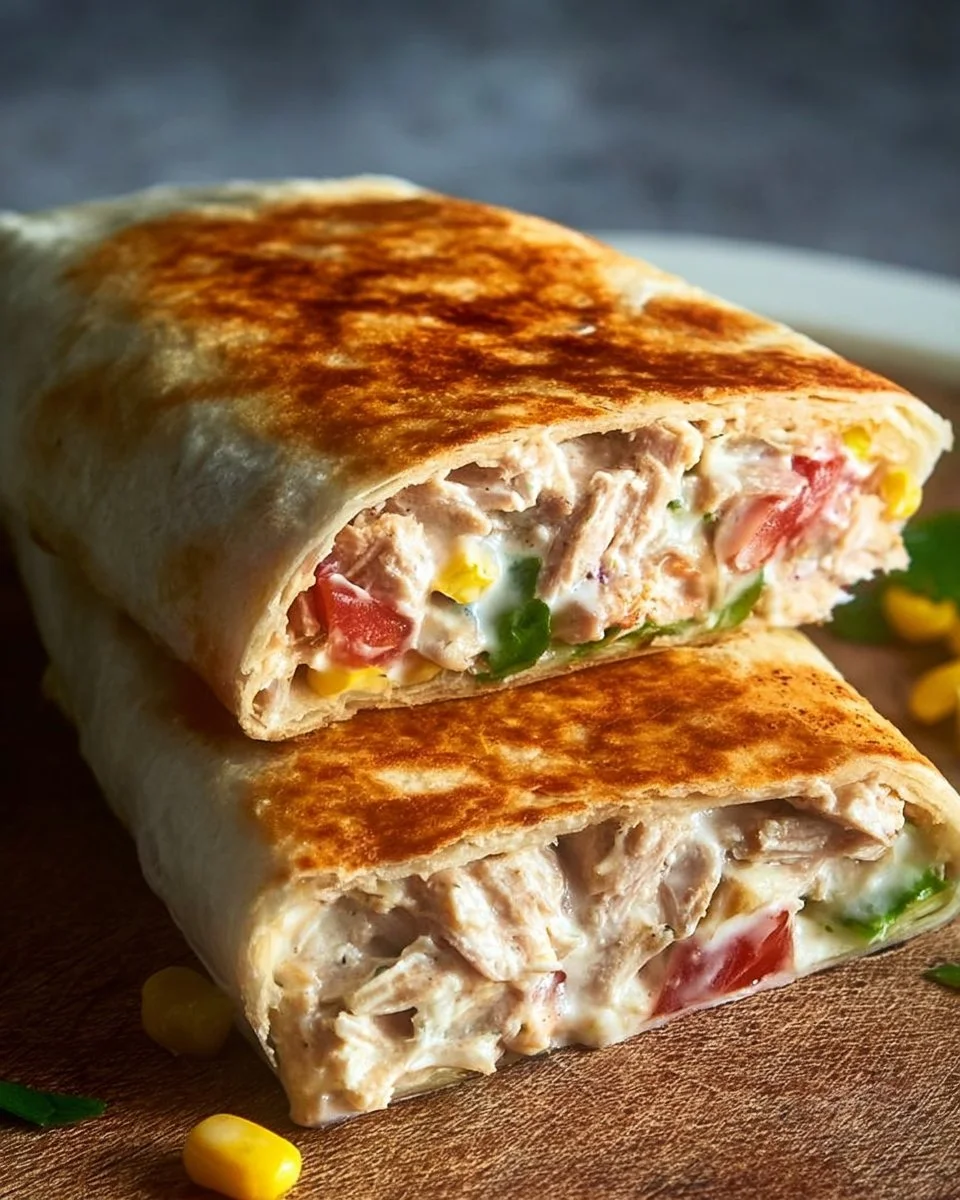 Healthy Tuna Melt Wrap
