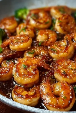 High-protein honey garlic shrimp served on a plate with vegetables