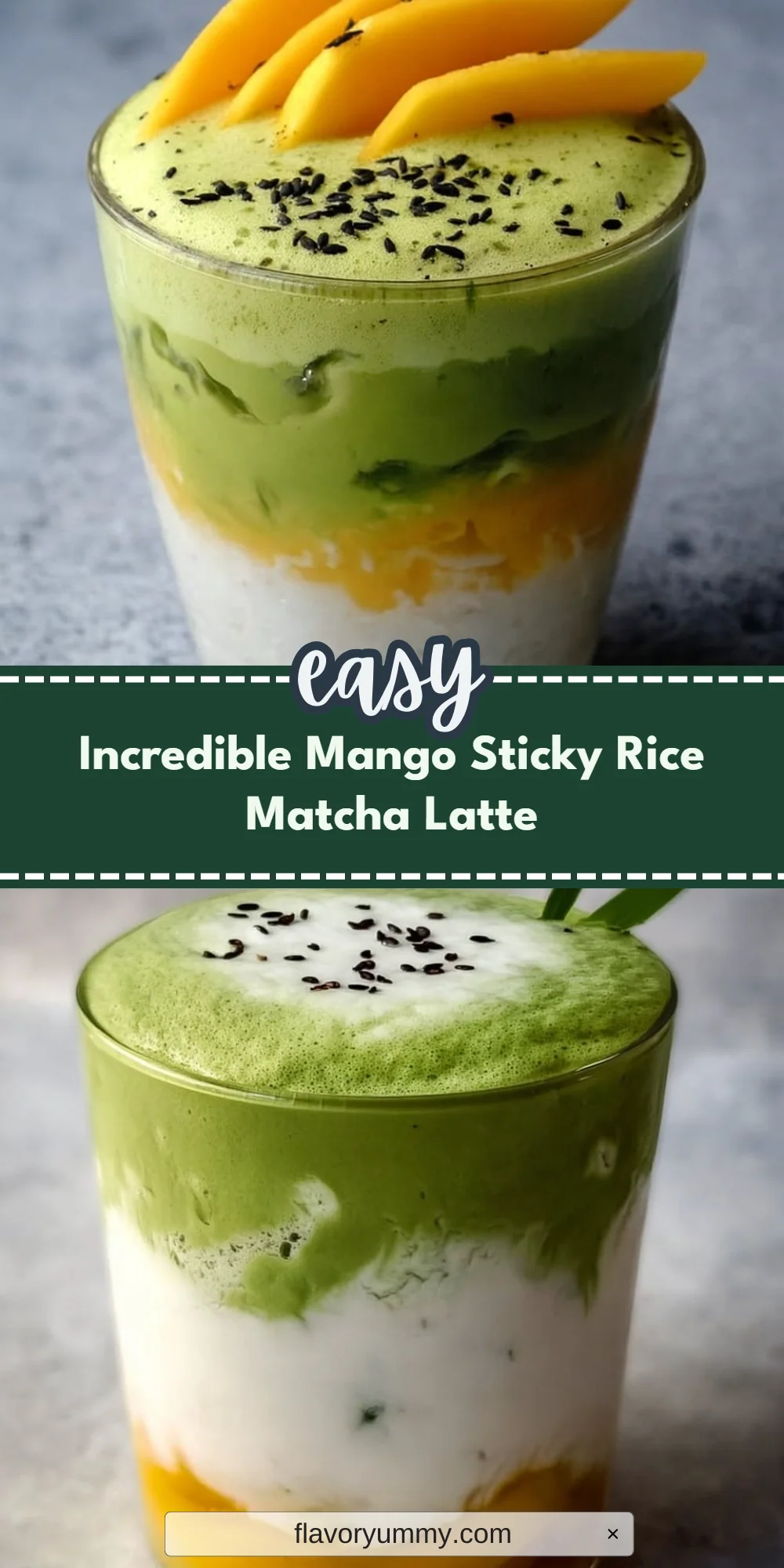 Incredible Mango Sticky Rice Matcha Latte