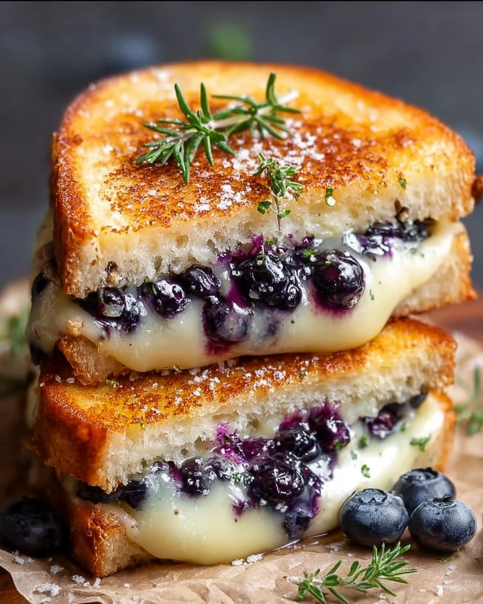 Juicy Blueberry Grilled Cheese