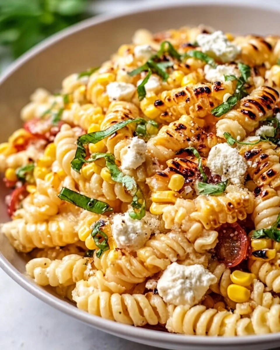 Juicy Street Corn Pasta Salad