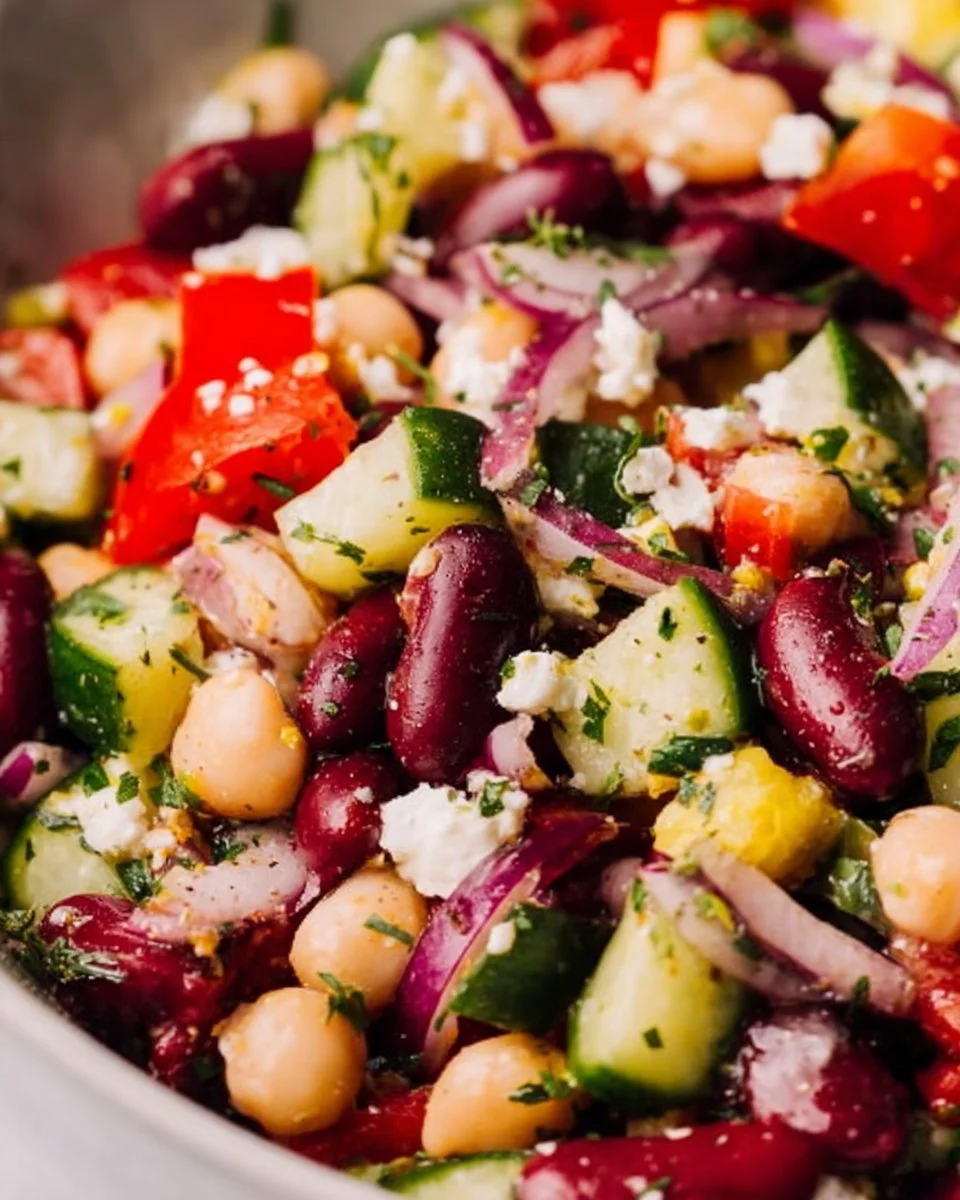 Lemony Greek Bean Salad