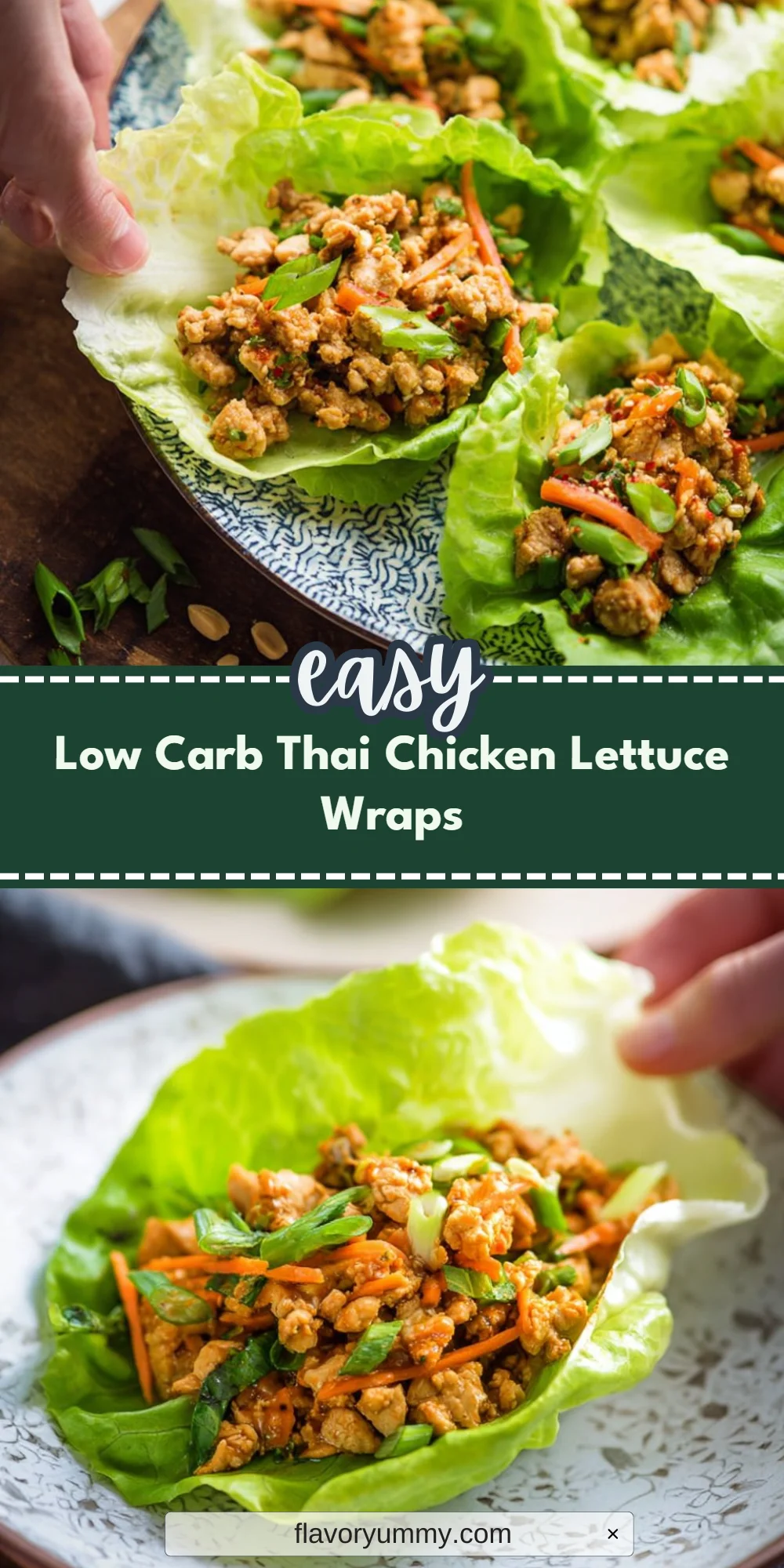 Low Carb Thai Chicken Lettuce Wraps