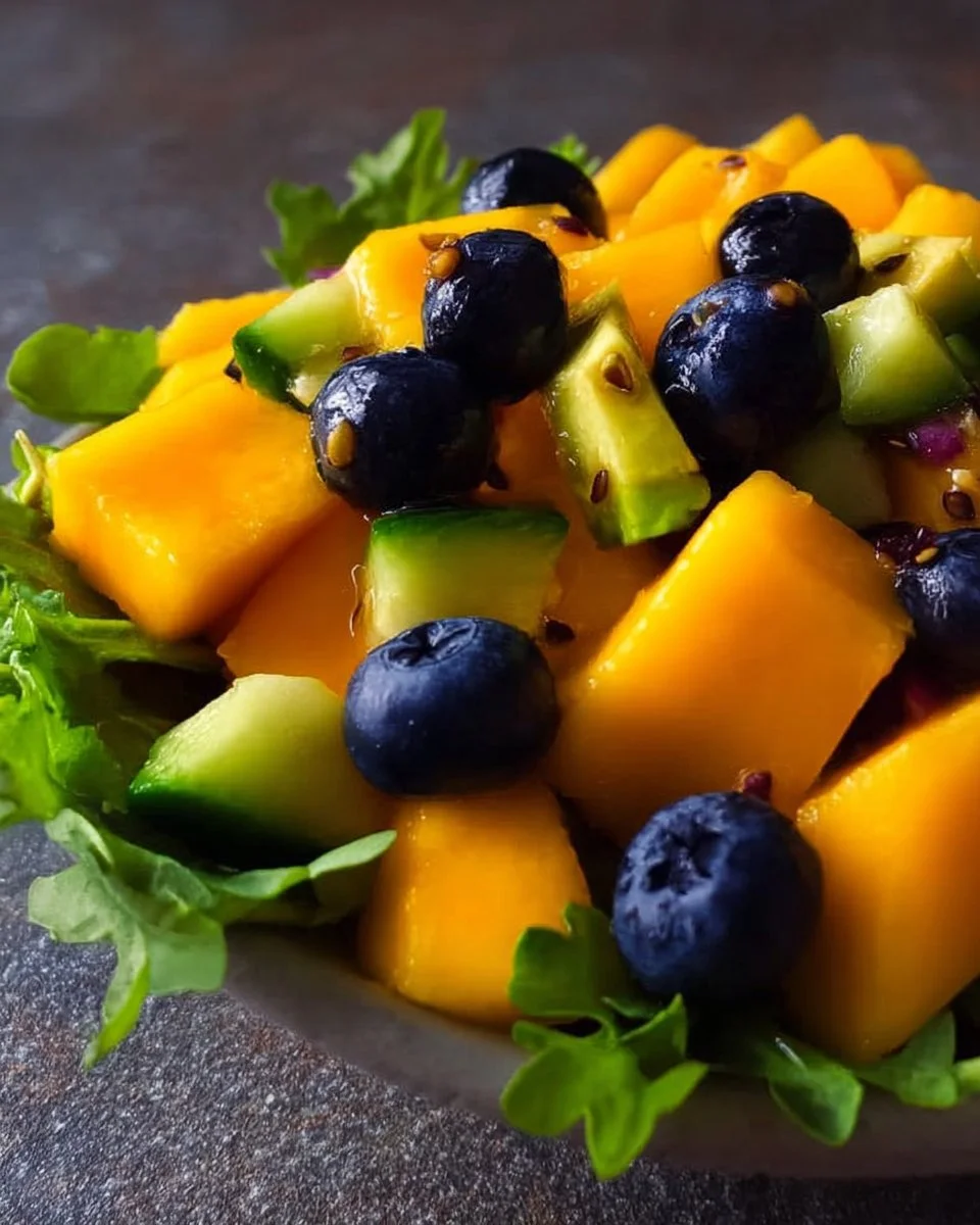 Mango Cucumber Salad with Blueberry and Avocado