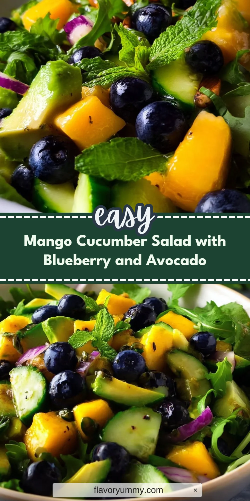 Mango Cucumber Salad with Blueberry and Avocado