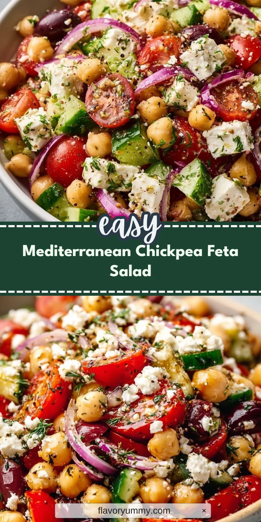 Mediterranean Chickpea Feta Salad