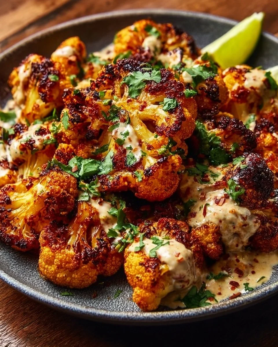 Moroccan Cauliflower with Tahini-Honey