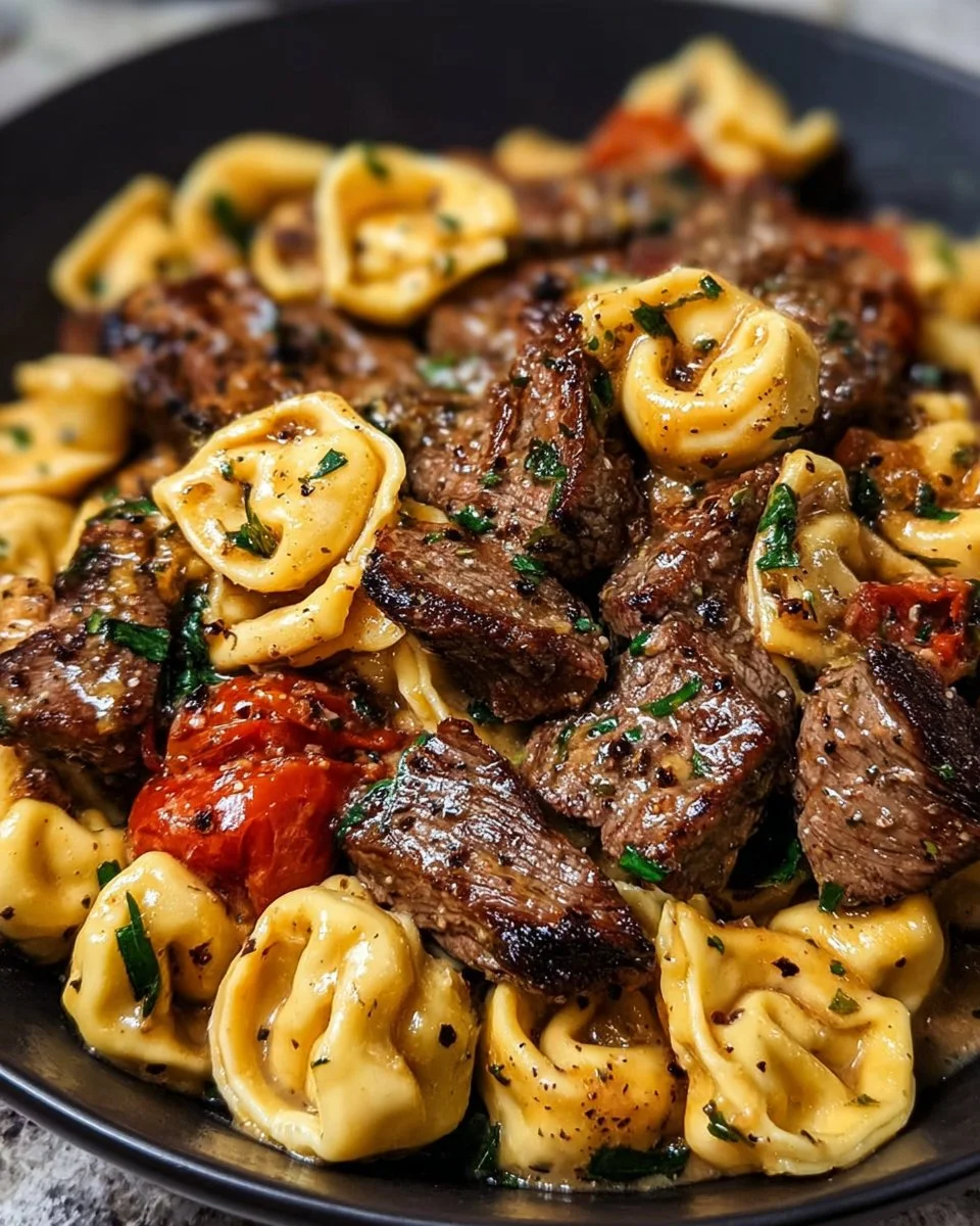 One-Pan Cowboy Butter Tortellini Steak Bites Recipe