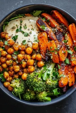 One-pan roasted carrot and chickpea bowl loaded with flavors and nutrients
