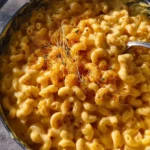 Bowl of One Pot Creamy Mac and Cheese made on the stovetop