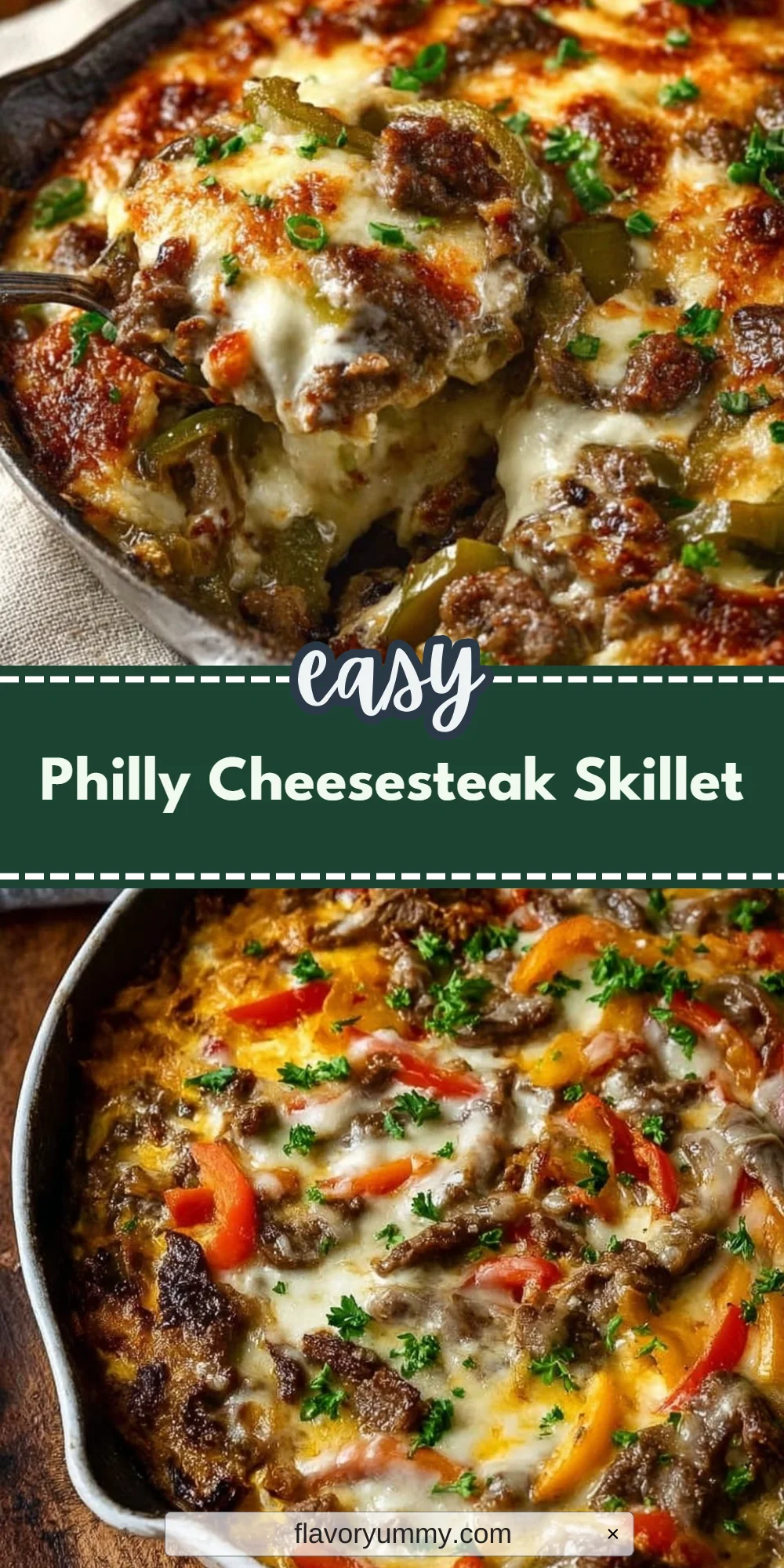 Philly Cheesesteak Skillet