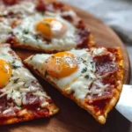 Delicious Pizza Eggs dish with toppings and cheese