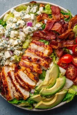 Savory BLT chicken salad with bacon, lettuce, and grilled chicken in a bowl