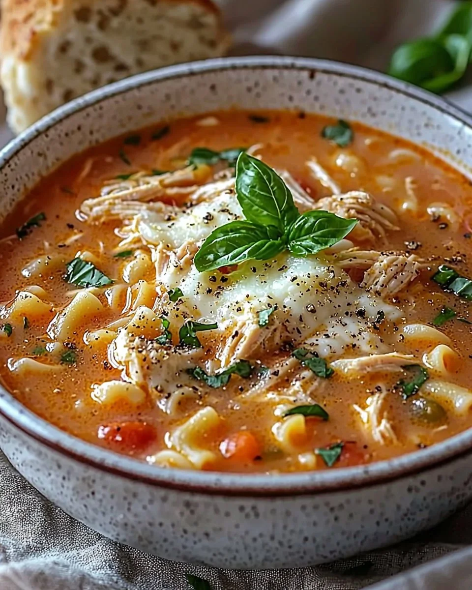 Slow-Cooked Chicken Parmesan Soup