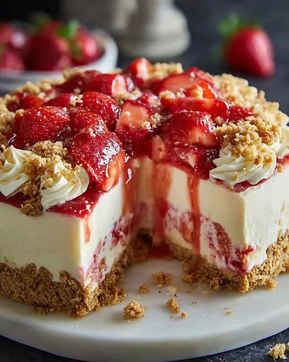 Strawberry Crunch Cheesecake