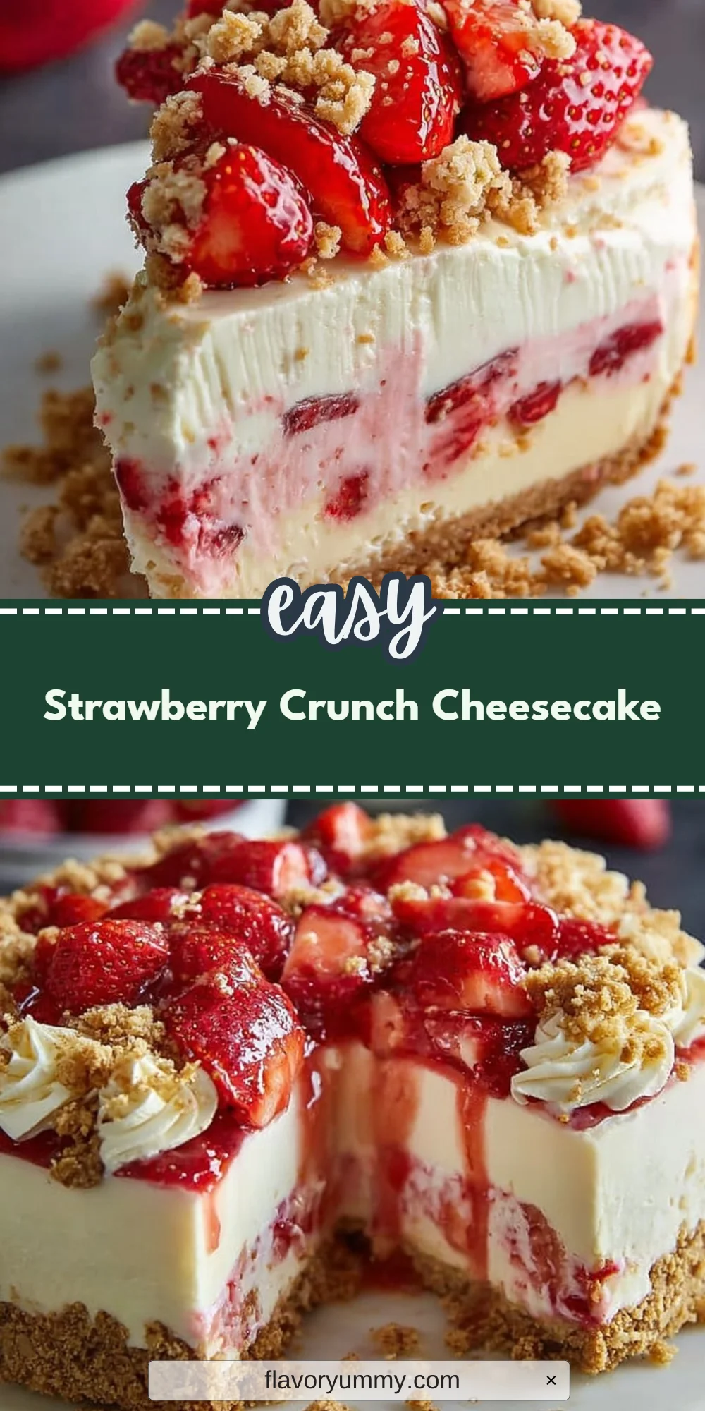 Strawberry Crunch Cheesecake