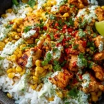 Delicious Street Corn Chicken Rice Bowl with vibrant toppings and ingredients
